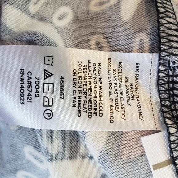 LOFT XS Petite Black, Cream and Rust Swing Dress - Picture 5 of 5